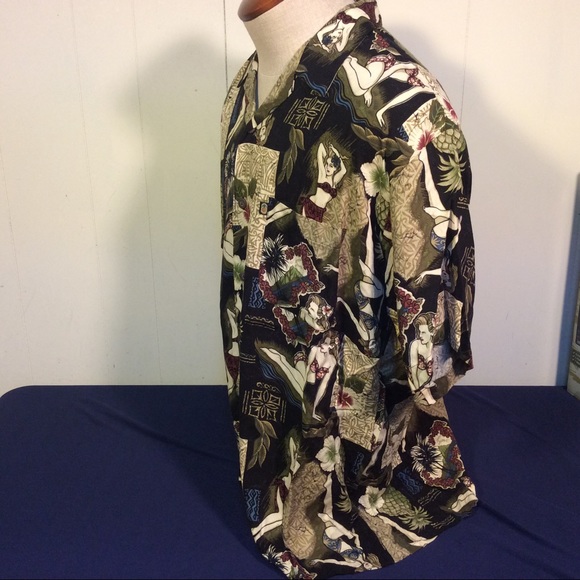 VTG Hawaiian mens shirt with Hawaiian Beauties - Picture 6 of 12
